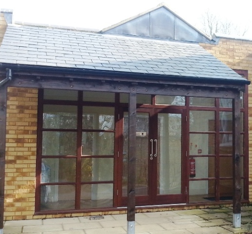 the new entrance